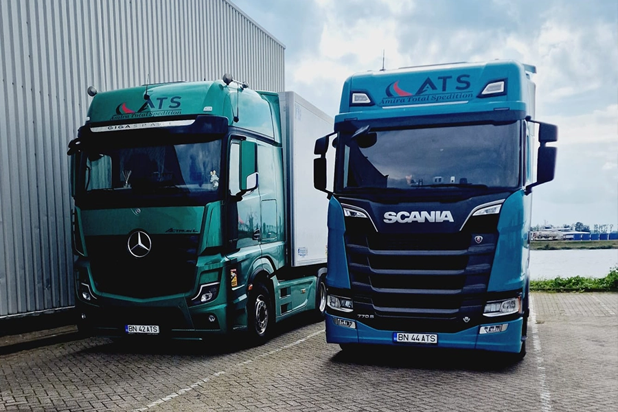 camioanele firmei Amira Total pentru transport frigorific